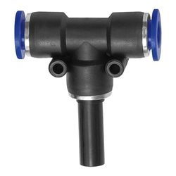 Raccord T mâle 4 » bleu Serie pour tuyau extérieur Ø 4 mm, diamètre max. 15 bar, plastique
