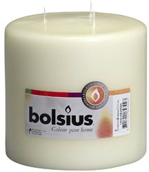 Bolsius Vela de Bloque, Cera de parafina, Crema, 15 cm, 2000