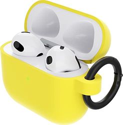 Otterbox Coque Soft Touch pour AirPods 3e Gen 2021, Coque de Protection Antichoc, Anti-Chute, Ultra-Mince, Anti-Rayures et Anti-éraflures pour Apple AirPods, Mousqueton Inclus, Jaune