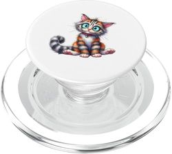 divertida cita sarcástica diseño irónico gato PopSockets PopGrip para MagSafe