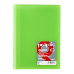 Grafoplas - Folder, Folio Size, PP, Translucent Polyplast, PP Caps 50 Green