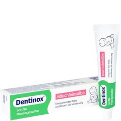 Dentinox Maglinsalva – mild massagesalva för magsmärta – slappnar av barnet och främjar matsmältningen – vårdar och skyddar babyhuden med högkvalitativa ingredienser – 50 ml