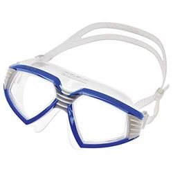 SEAC Sonic Óculos de natação na piscina e no mar, unissexo, branco/azul