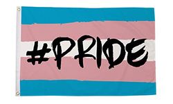 AZ FLAG - Transgender Hashtag Pride Flag - 3x5 Ft - 100D Polyester Lgbt Transgender Community Banner with Two Metal Grommets - Fade Resistant - Vivid Colors - 3' x 5' Feet - 150x90 Cm