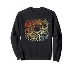 PC Gaming Vintage Look Aficionado a los juegos Sudadera