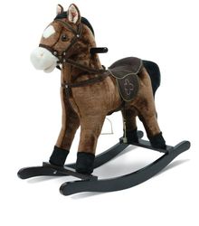 Bayer Chic 2000 405-04 - Hobbelpaard Joe, schommeldier met geluid, donkerbruin, klein