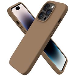 Funda para iPhone 14 Pro MAX, Resistente a los Golpes, Interior con Forro de Microfibra Suave, Funda para Cuerpo Entero, Funda Protectora para cámara, Color té Leche