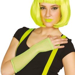 FIESTAS GUIRCA Guanti Guanti in maglia verde neon 26 cm