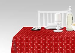 Doge Milano Nappe avec impression numérique, 100% Made in Italy Nappe antidérapante pour salle à manger, lavable et antitache, modèle Noël - Rivarone, cm 140x140