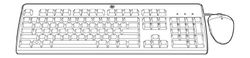 HP 631362-B21 USB ITA Keyboard and Mouse Kit - Black