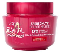 L'Oréal Paris Elvital Hair Treatment for Longer Colour Shine, for Coloured, Tinted or Highlighted Hair, Intensive Treatment with Peony Extract and UV Filter, Colour Shine Colour Protection Care Mask,
