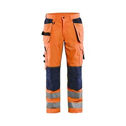 Blaklader 156518115389D88 High Vis werkbroek met ventilatieeffect, oranje/marineblauw, maat D88