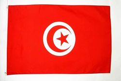 AZ FLAG - Drapeau Tunisie - 250x150 cm - Grand Drapeau Tunisien 100% Polyester Avec Oeillets Métalliques Intégrés - Pavillon 300 g
