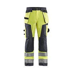 Blaklader 156818113396D112 Handwerker werkbroek, High Vis geel/middengrijs, maat D112