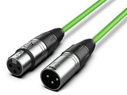 Audibax Silver Cable XLR Macho - XLR Hembra 6 Metros Verde