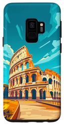 Custodia per Galaxy S9 Rome Lover Vibes Italy Colosseum Phone Cover Art