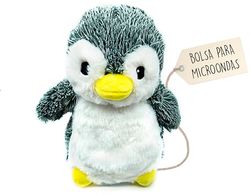 Peluches Termicos - Peluche Semillas Microondas - Peluche Microondas - Peluche Termico Bebe - Peluche Pingüino - Peluche para Colicos - Peluche para Dormir - Saquito de Semillas Extraible