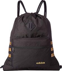 adidas Classic 3s Sackpack, Black/Gold, One Size, Classic 3s Sackpack