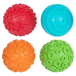 READY 2 LEARN Lot de 4 sphères de texture de peinture et de pâte – À partir de 2 ans – Jouets sensoriels à mélanger et assortir pour tout-petits – Textures et motifs à faire soi-même