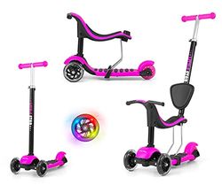 Driewielige LED-scooter scooter Little Star Pink Milly Mally