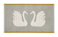 SWIM SWAM SWAN TOWELS BATH MAT PEBBLE