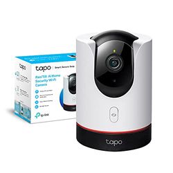 Tapo C225 Telecamera WiFi Interno di Sicurezza Domestica Pan/Tilt AI, 2K QHD, Sorveglianza, Visione Notturna, Rilevamento del Movimento, Sensore di Luce Stellare, Compatibile con Alexa