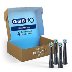 iO Series Ultimate Clean - Testine di ricambio per spazzolini elettrici Oral-B serie iO, colore nero, 4 pezzi