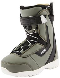 Nitro Droid Qls Bottes de Snowboard Jeunesse Unisexe, Charbon-Blk-WHT, 180