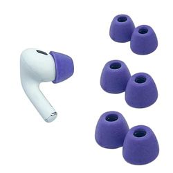 Comply TrueGrip Lot de 3 Paires de Bouchons d'oreille pour Airpods Pro Gen 1 et 2 Violet Taille M