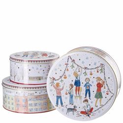 Hutschenreuther Cookie Tins 3-Piece Tin, Multi-Colour, 22 cm