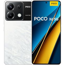 Xiaomi POCO X6 5G smartphone + headphones, 8+256 mobile phone without contract, 64MP OIS triple camera, white (NL version + 2 year guarantee)