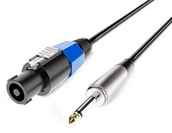 Audibax Power Amp Cable Speakon a Jack Mono 1,5 metros Cable Altavoz Potencia