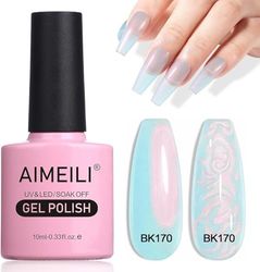 AIMEILI Pearl Shell Gel Nail Polish, Polarized Glitter Shimmer Gel Polish UV LED Soak Off Nail Art Varnish Manicure Gift - (170) 10ml