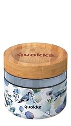 Quokka DELI BLUE NATURE | CONTENITORE PER CIBO IN VETRO CON COPERTURA IN SILICONE 820 ML