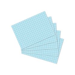 herlitz Indexkaart A7, geruit, blauw, 100 stuks
