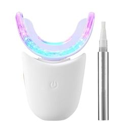 Blisstaar Sbiancante Denti, Kit Sbiancamento Denti Professionale con 32X Lampada di Denti Bianchi e 3 (3ml) Gel Sbiancante Denti, Pulizia Denti per Casa e Viaggio
