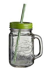 Premier Housewares ZZ mokken, glas, PP - polypropyleen, vertind ijzer, helder, 8x11x19