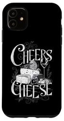 Carcasa para iPhone 11 Saludos a los amantes del queso y el vino