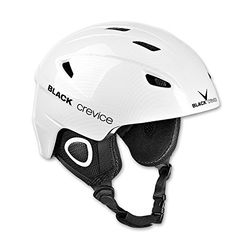 BLACK CREVICE Casque de Ski Kitzbühel I Casque de Ski au Design Sportif en différentes Couleurs I Casque de Ski Hommes & Femmes I Casque en Polycarbonate I Casque (XL, Blanc Carbone)