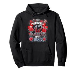 Womens Chapter 42 Fabulous Since 1983 42nd Birthday Design Felpa con Cappuccio