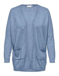 ONLY Carmakoma Gebreid vest voor dames, curvy, open vest, Allure/detail: melange, M