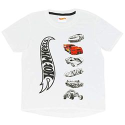 Hot Wheels Stacked Autos T-shirt, Meisjes, 80-152, Weiß, Officiële Koopwaar