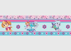 Paw Patrol Självhäftande kant för barnrum, väggklistermärken, av AG design 500 x 13,8 cm | AWBD 8007