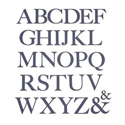 Sizzix Thinlits Fustelle Serif Alphabet di Lisa Jones, 665282, multicolore, taglia unica