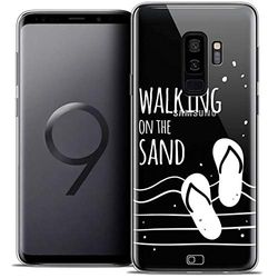 Caseink Fodral för Samsung Galaxy S9+ / S9 Plus (6.2) fodral [kristallgel HD kollektion sommar design gå på sanden - mjuk - ultratunn - tryckt i Frankrike]