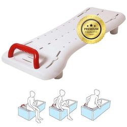 OrtoPrime - Sedile per vasca da bagno, antiscivolo, per adulti, regolabile, facile da trasportare, con manico di sicurezza, comodo e sicuro