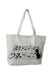 GEWA 975007 - Bolsa notas con gato, 30 x 22 cm, color blanco