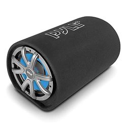 Pyle subwoofer Tubular, carro, 8", 400V, caixa acústica para automóvel, LED, RCA, 4 Ohm, frequência de 35Hz-700Hz