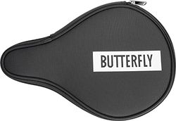 Butterfly Bordtennis racketfodral logo fodral runt | bordtennisfodral för en racket | oval design, svart