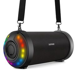 Bluetooth-högtalare med LED-lampor, trådlös anslutning, surroundljud, perfekt för fester och sammankomster, för att njuta av stämningsmusik.